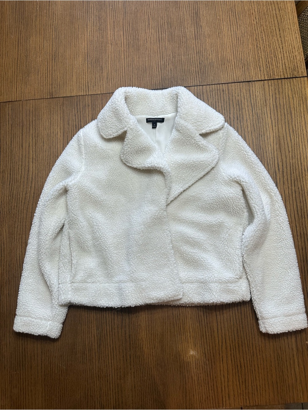 Banana Republic White Teddy Jacket